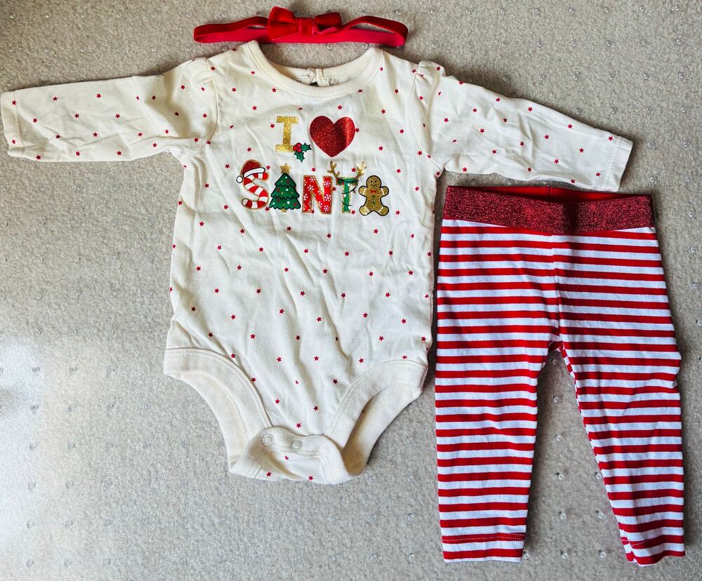 Holiday Time Christmas Infant Outfit 3-6 Months